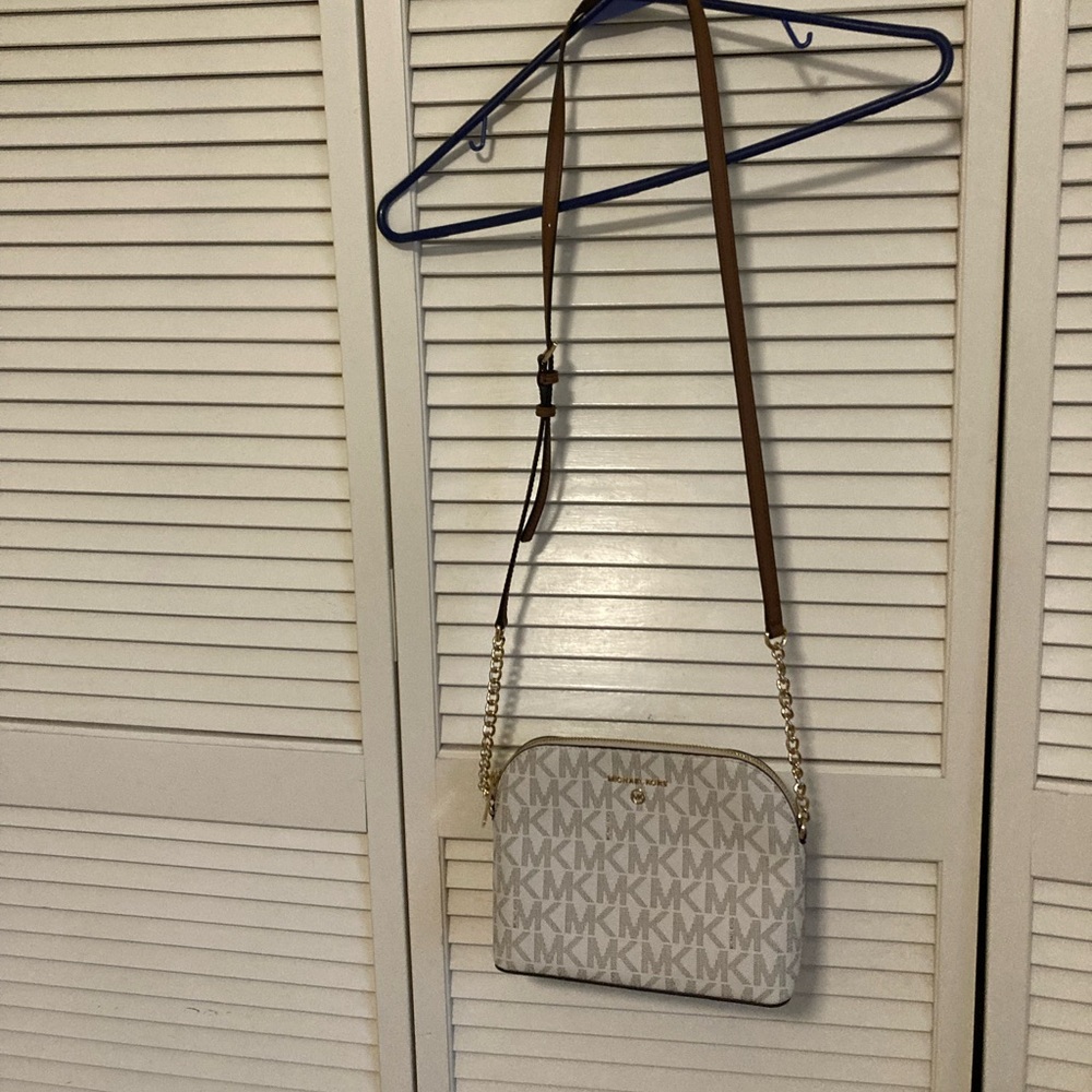 Michael Kors White /Brown and Gold Women's Bag - Picture 4 of 16